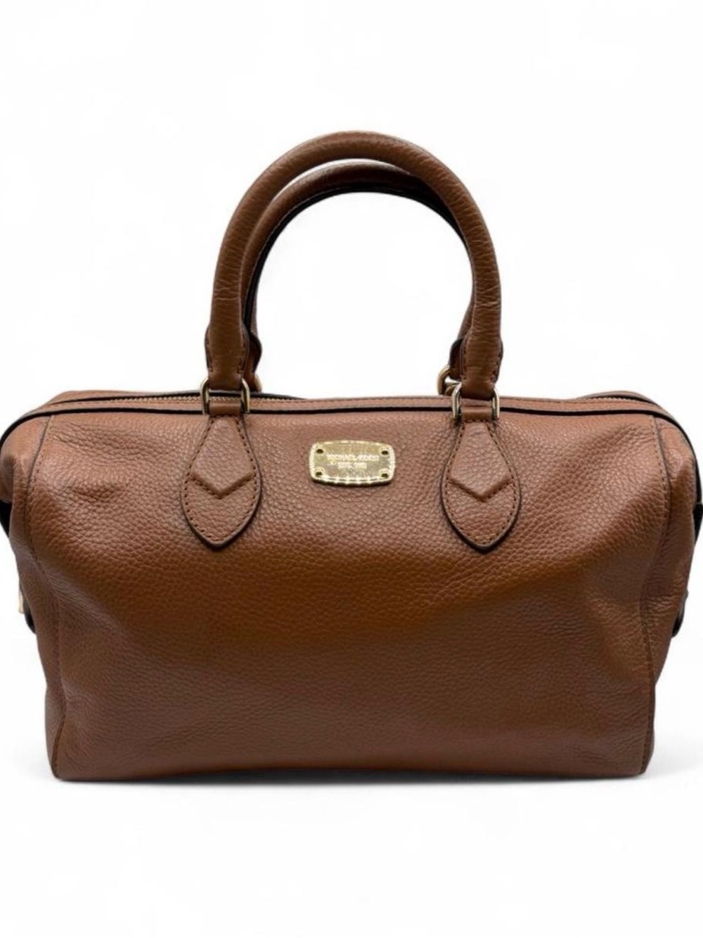 Vintage Michael Kors Brown Pebbled Leather Duffel